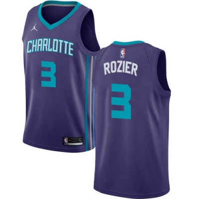 Nike Charlotte Hornets #3 Terry Rozier Purple NBA Jordan Swingman Statement Edition Jersey Men's